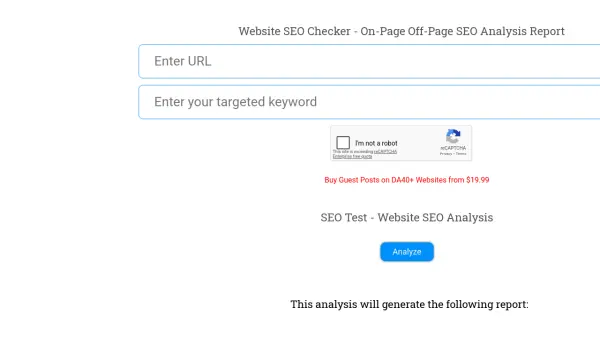 Website SEO Checker