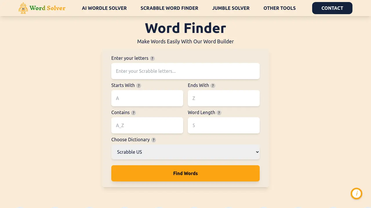 Word Finder by AIWordSolver - The Ultimate Word Game Cheat Tool