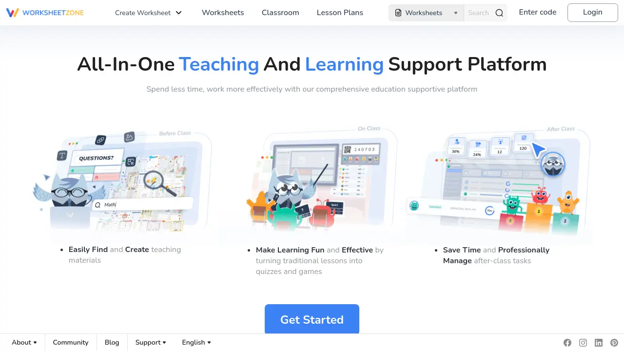 WorksheetZone screenshot