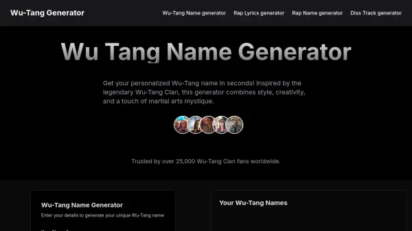 Wu-Tang Name Generator