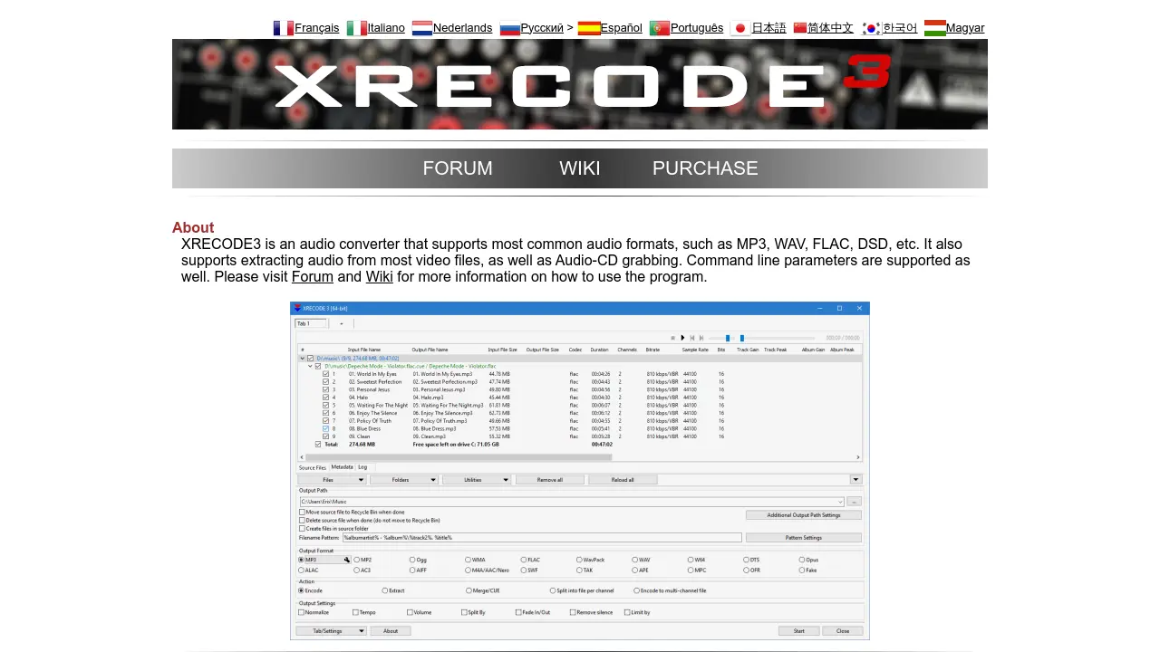 XRECODE3 - Comprehensive audio conversion and extraction software