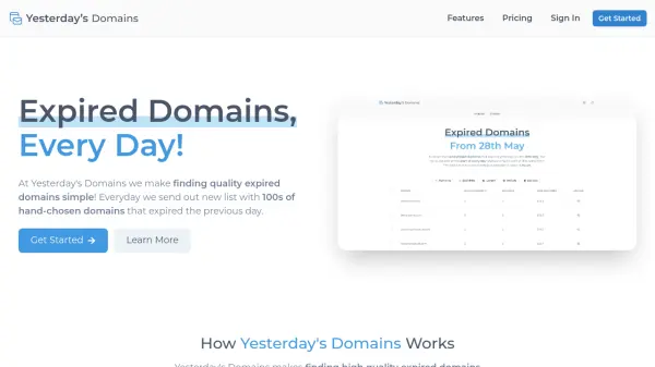 Yesterday's Domains