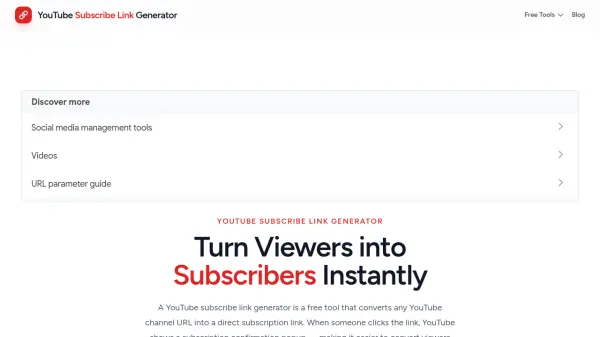 YouTube Subscribe Link Generator