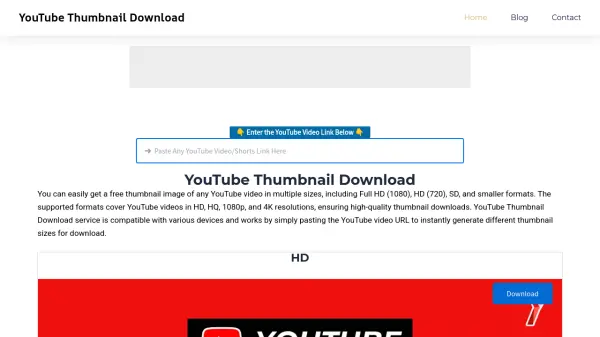 YouTube Thumbnail Downloader Online