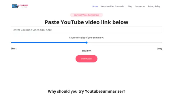 YouTube Video Summarizer