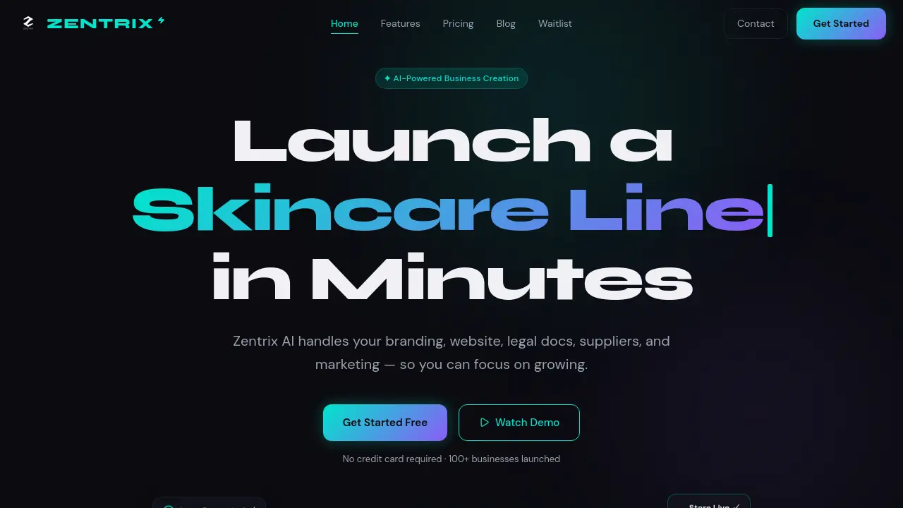 Zentrix - AI-Powered Business Creation