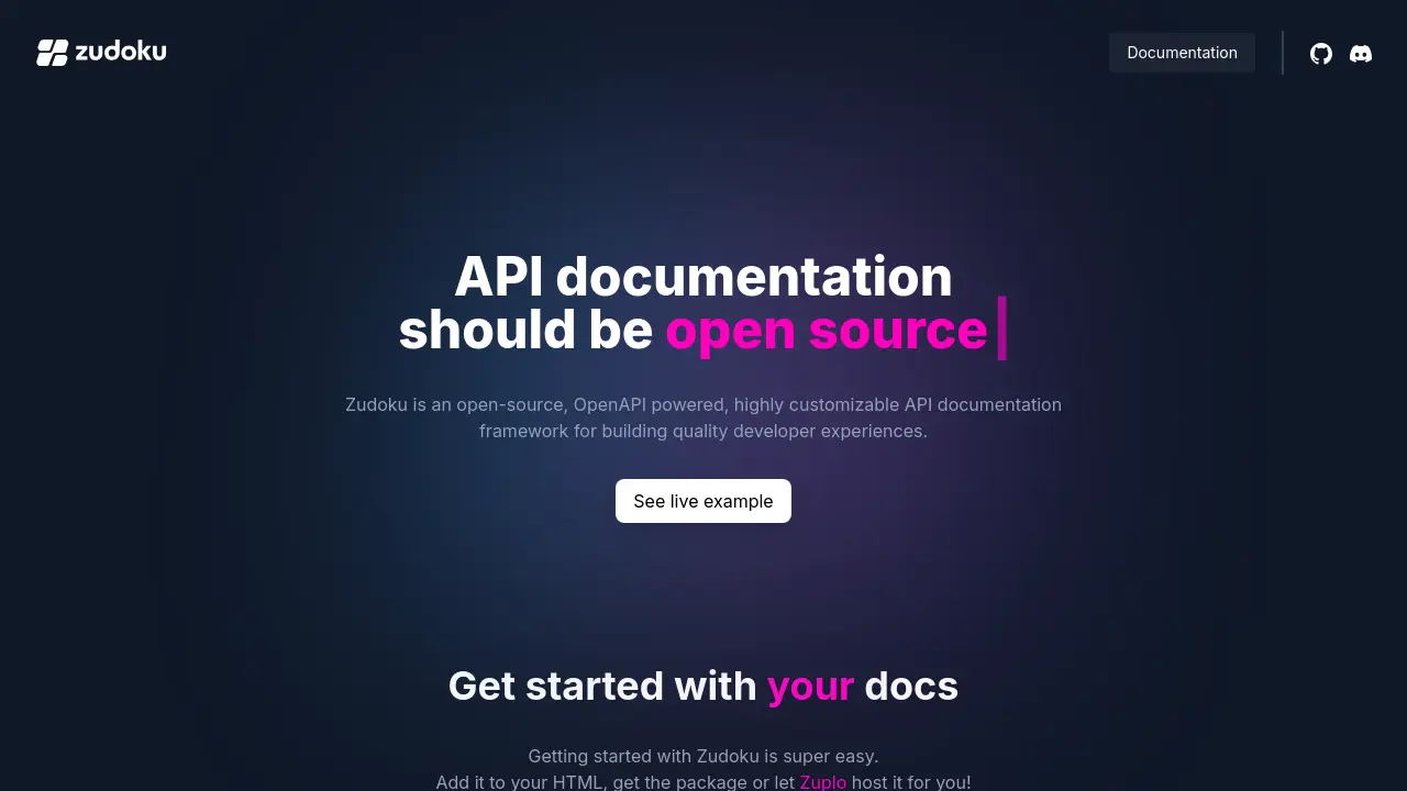 Zudoku - Open-source, OpenAPI powered, customizable API documentation ...