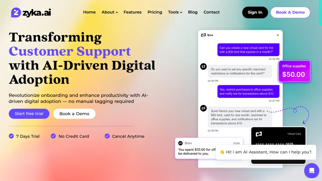 Zyka.ai - AI-Powered Digital Adoption Platform for SaaS Websites